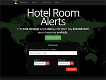 Tablet Screenshot of hotelroomalerts.com